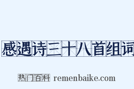 感遇诗三十八首组词是什么意思的图片